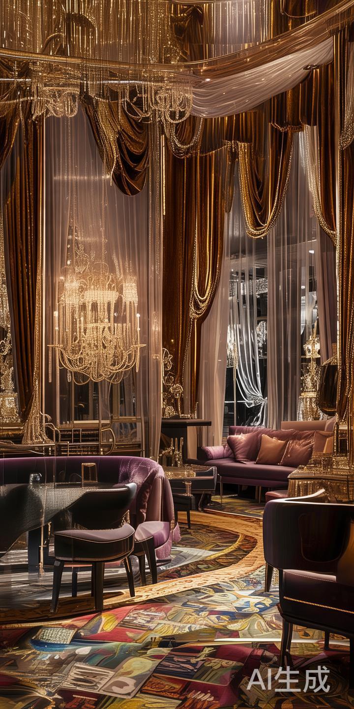 此外，赌场还设有娱乐场、贵宾厅等高端区域，为顶级客